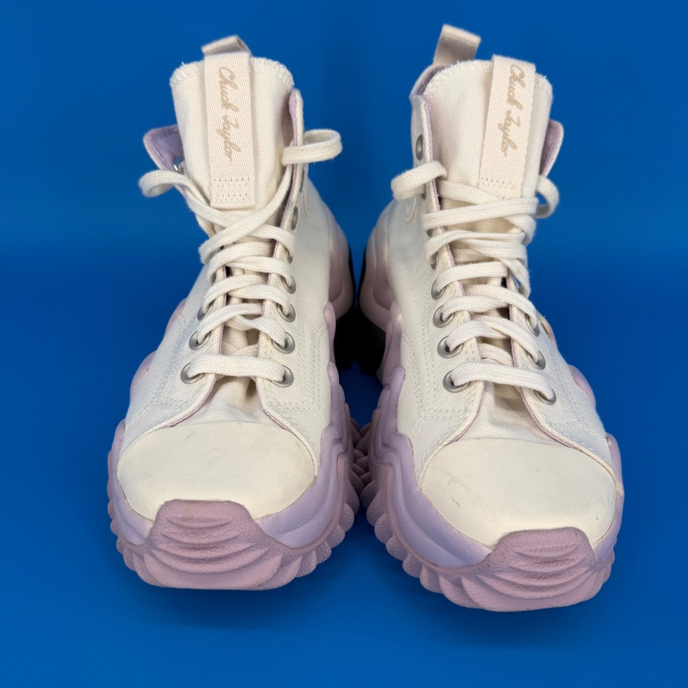 Converse Run Star Motion Platform High Top Egret Pale Amethyst 172891C Womens 8 - Picture 2 of 8